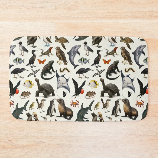 Item preview, Animals of the Galapagos Islands Retro Illustration Chart designed and sold by kakarikihill.