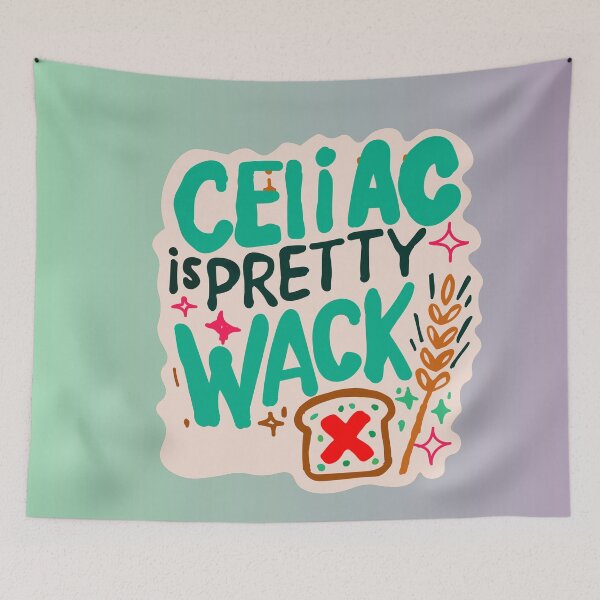 Item preview, Celiac is pretty wack sticker designed and sold by Zero-Crumb-Zone.