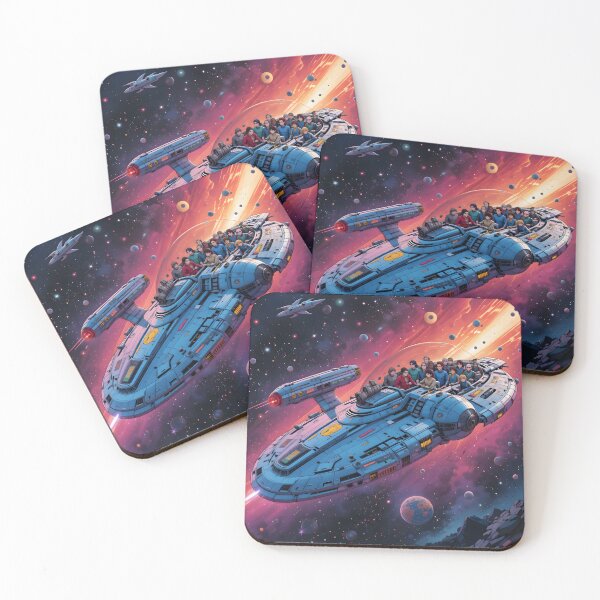 Item preview, Interstellar Futuristic Starships Diverse Crews Exploring Space Travelers designed and sold by ART ATTACK ZONE.