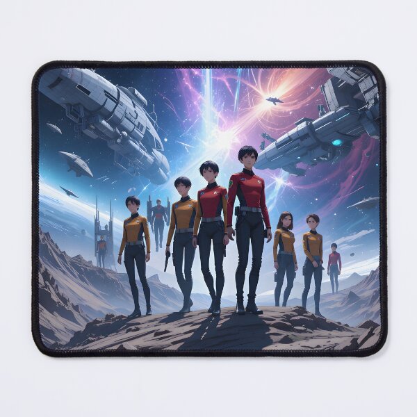 Item preview, Cosmic Futuristic Starships Diverse Crews Exploring Space Travelers designed and sold by ART ATTACK ZONE.