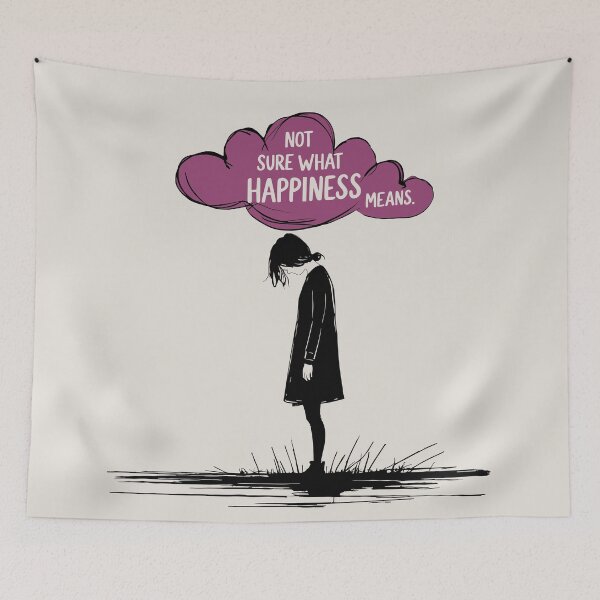 Item preview, Not Sure What Happiness Means Girl designed and sold by FocusChillax.