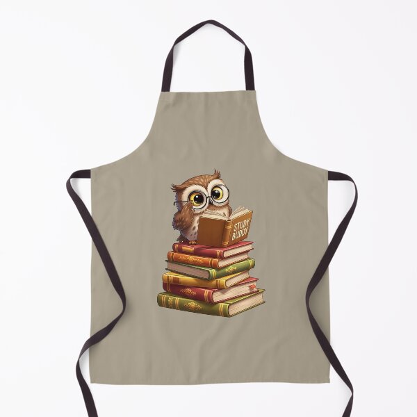 Item preview, Study Buddy Owl with Books Digital Illustration designed and sold by PENLEAF DESIGNS.