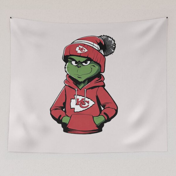 Item preview, Grinch Kansas City Chiefs designed and sold by MollyMetcalfa.