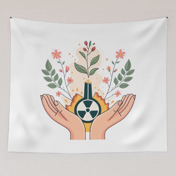 Item preview, Hands nurturing growth from industrial hazard symbol designed and sold by Ag49D.