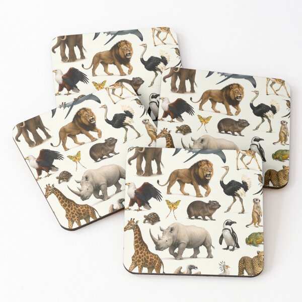 Item preview, Animals of South Africa Retro Illustration Chart designed and sold by kakarikihill.