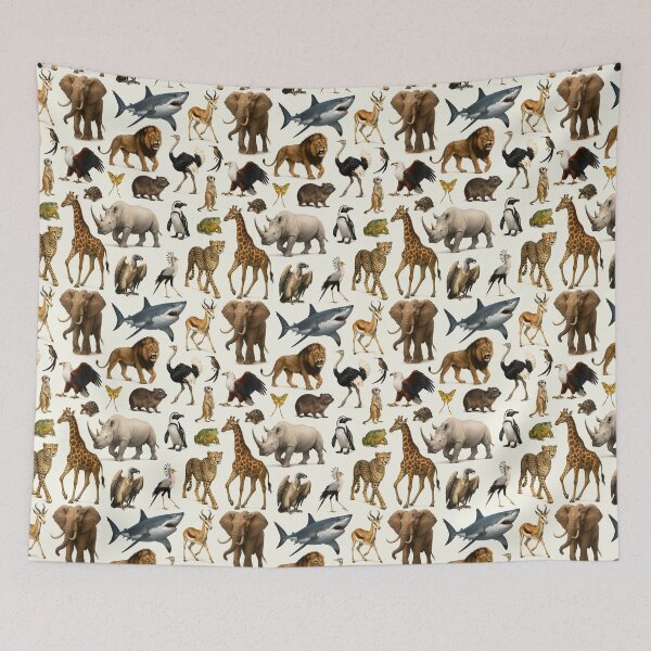 Item preview, Animals of South Africa Retro Illustration Chart designed and sold by kakarikihill.