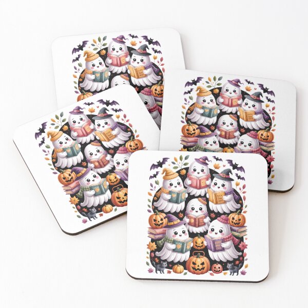 Item preview, Cozy Ghost Reader – Sweet Whimsical Autumn Halloween Design designed and sold by Taans-Creation.