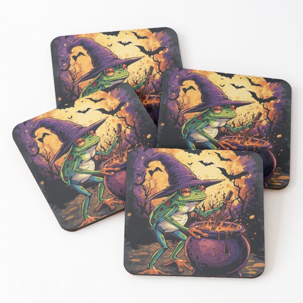 Item preview, Witchy Frog Brewing Magic – Spooky Halloween Artwork designed and sold by WildInkFusion.