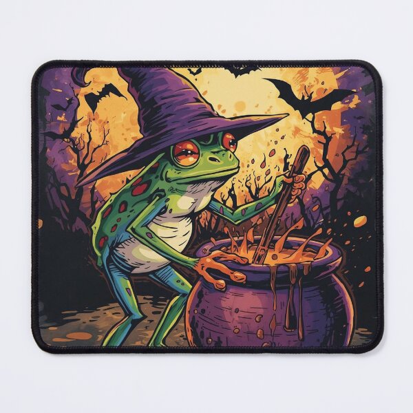 Item preview, Witchy Frog Brewing Magic – Spooky Halloween Artwork designed and sold by WildInkFusion.