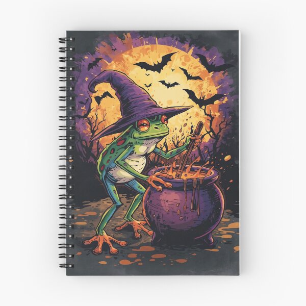 Item preview, Witchy Frog Brewing Magic – Spooky Halloween Artwork designed and sold by WildInkFusion.