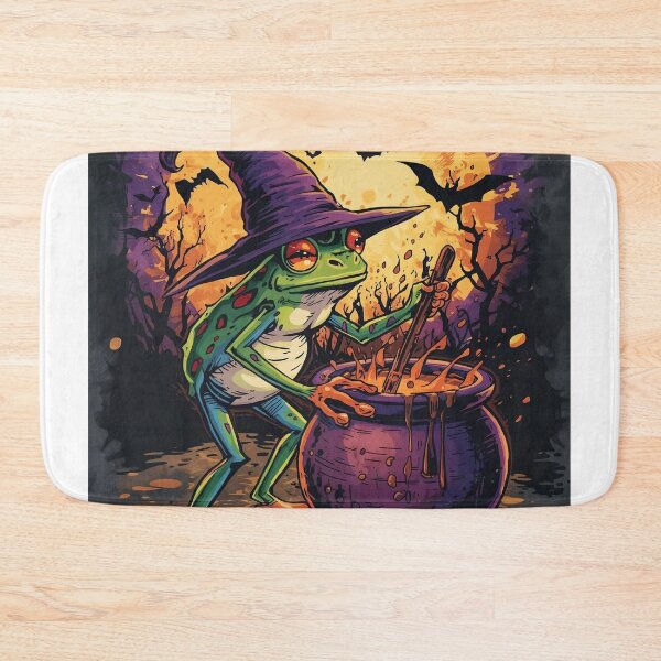Item preview, Witchy Frog Brewing Magic – Spooky Halloween Artwork designed and sold by WildInkFusion.