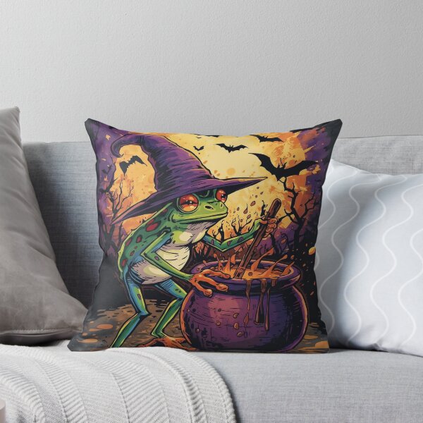 Item preview, Witchy Frog Brewing Magic – Spooky Halloween Artwork designed and sold by WildInkFusion.
