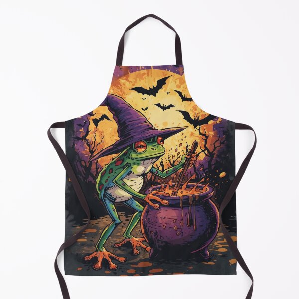 Item preview, Witchy Frog Brewing Magic – Spooky Halloween Artwork designed and sold by WildInkFusion.