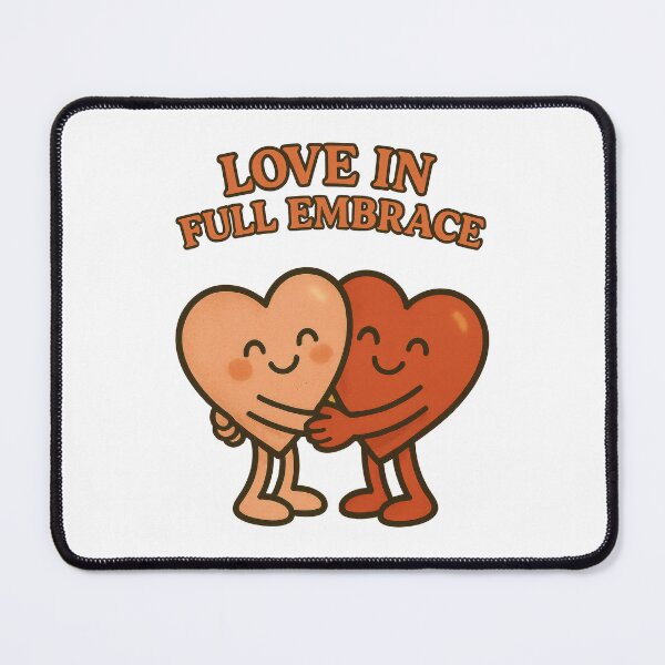 Item preview, Love in Full Embrace – Cute Hugging Hearts Cartoon Design designed and sold by inkoutninja.