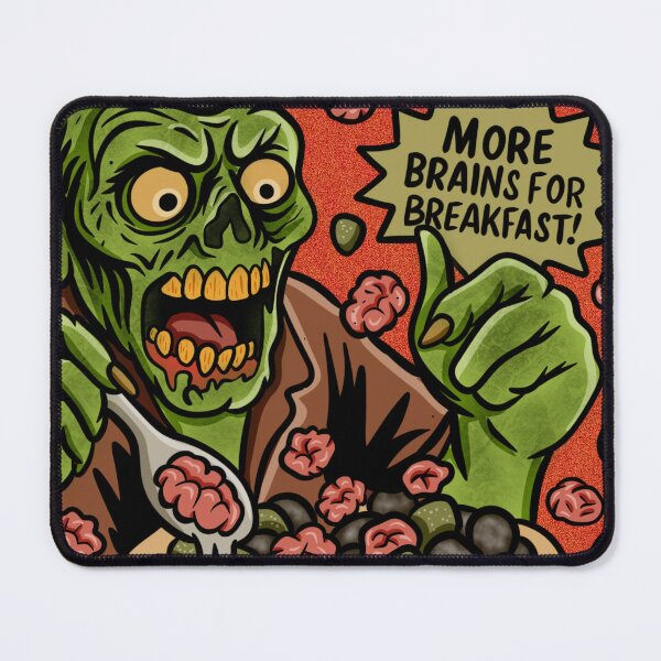 Item preview, Brains & Oats – Zombie Breakfast Parody Cereal Art designed and sold by October Forever.