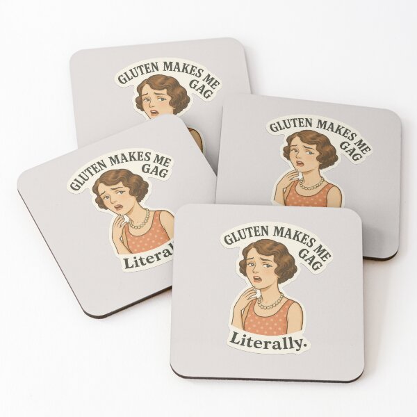 Item preview, Gluten Makes Me Gag Sticker designed and sold by Zero-Crumb-Zone.