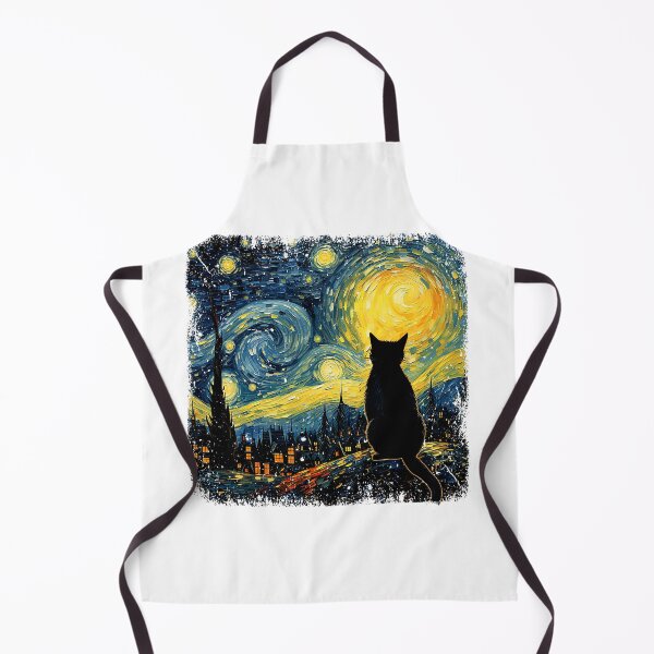 Item preview, Cat Starry Night Van Gogh Cat For Cat Lover Cat Mom Cat Dad T-Shirt designed and sold by RhiannonStroman.