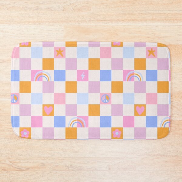 Item preview, Pastel Checkerboard with Doodles Pattern designed and sold by NamisNook.