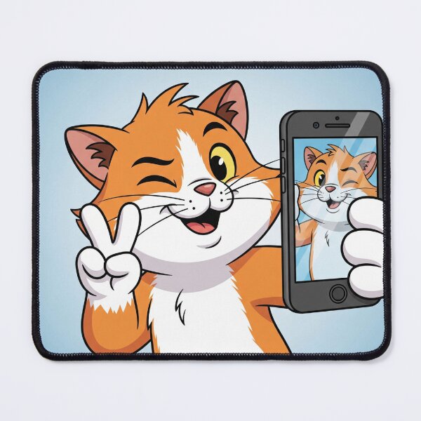 Item preview, Happy Orange Cat Taking a Playful Selfie designed and sold by catlovers2025.