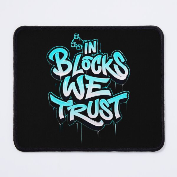 Item preview, Bitcoin In Blocks We Trust Graffiti Slogan designed and sold by RadDeck.