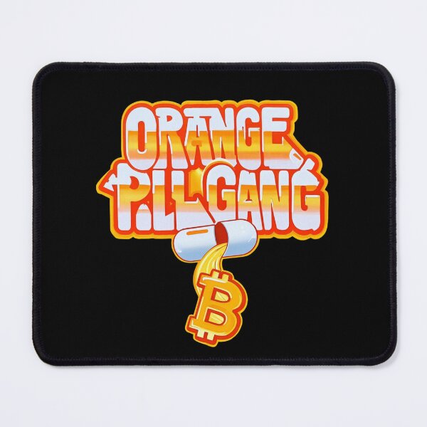 Item preview, Bitcoin Orange Pill Gang Graffiti Slogan designed and sold by RadDeck.