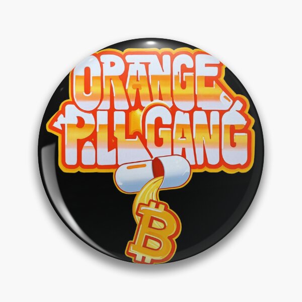 Item preview, Bitcoin Orange Pill Gang Graffiti Slogan designed and sold by RadDeck.