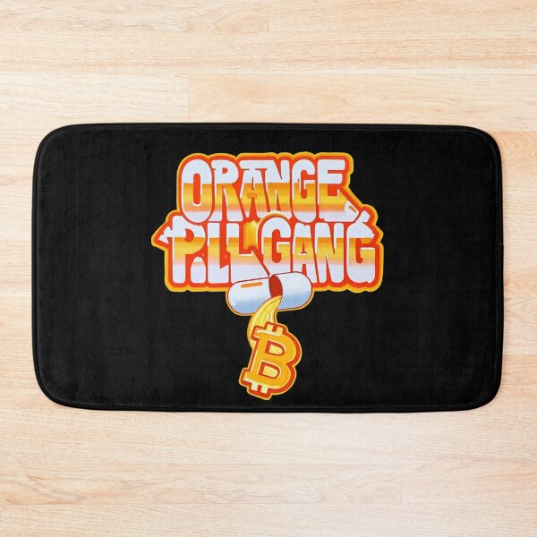 Item preview, Bitcoin Orange Pill Gang Graffiti Slogan designed and sold by RadDeck.