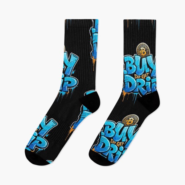 Item preview, Bitcoin Buy Dip Get Drip Graffiti Slogan designed and sold by RadDeck.
