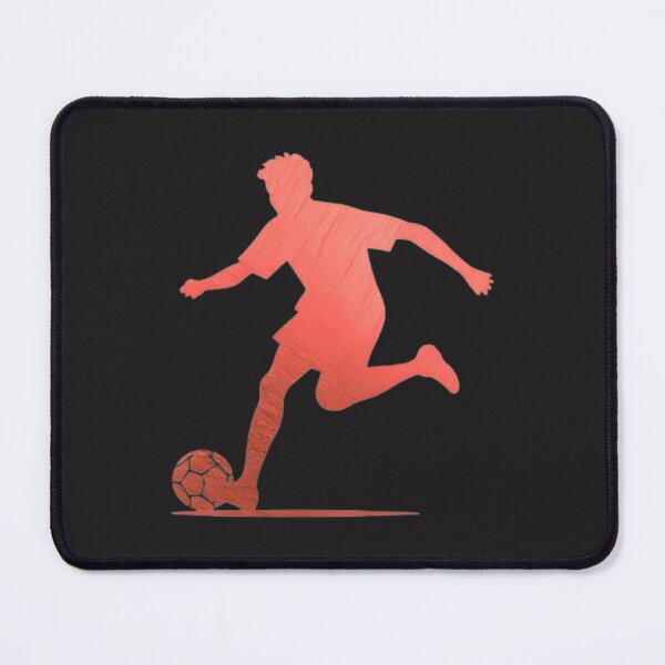 Item preview, A soccer player skilfully dribbles the football across the playground_Red paint designed and sold by Aariq.