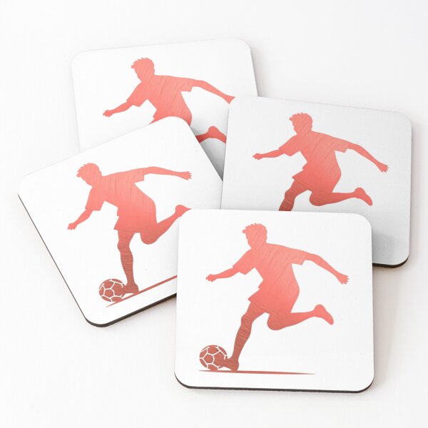Item preview, A soccer player skilfully dribbles the football across the playground_Red paint designed and sold by Aariq.