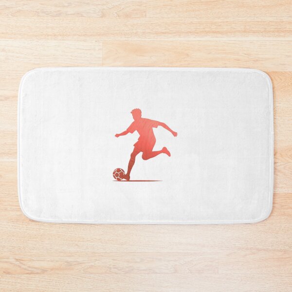 Item preview, A soccer player skilfully dribbles the football across the playground_Red paint designed and sold by Aariq.