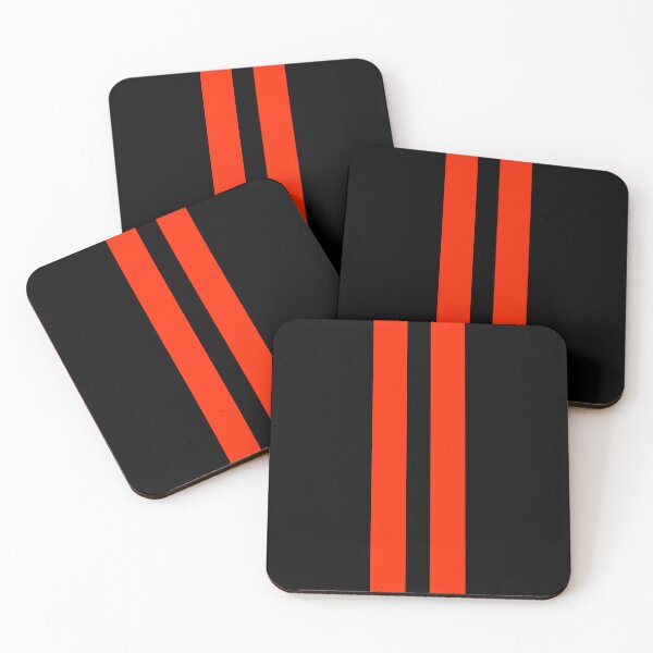 Item preview, Dual Racing Stripes - Large Gap (Red on Black) designed and sold by Racing Stripes Only.