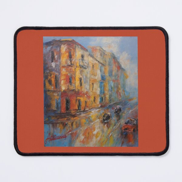 Item preview, "Rainy Urban Street: Impressionistic Reflections in Motion" designed and sold by Artisticanvas.