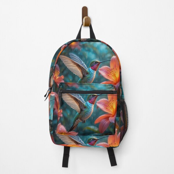 Item preview, Hummingbird Amidst Vibrant Blossoms designed and sold by InezPhotography.