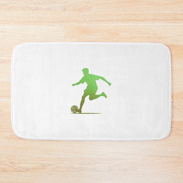 Item preview, A soccer player skilfully dribbles the football across the playground_Green paint designed and sold by Aariq.