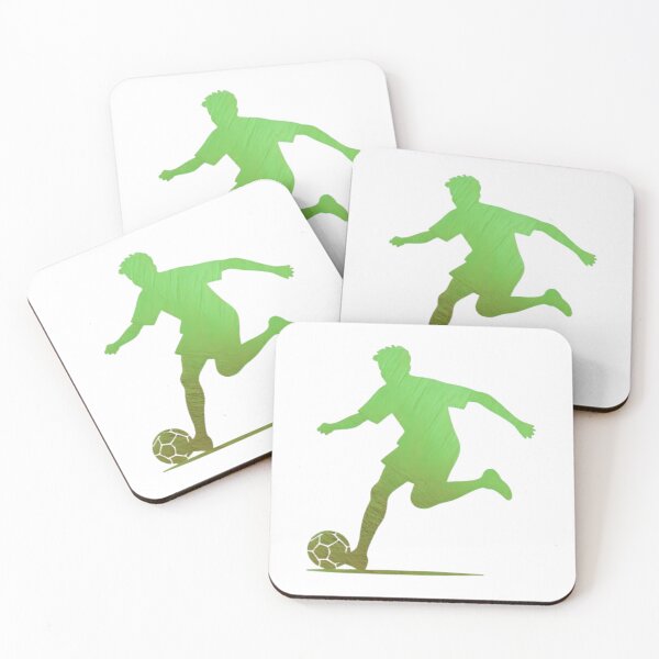 Item preview, A soccer player skilfully dribbles the football across the playground_Green paint designed and sold by Aariq.