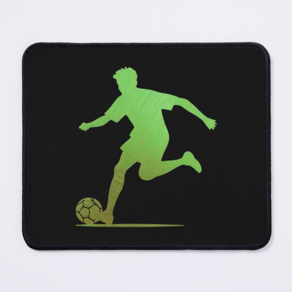 Item preview, A soccer player skilfully dribbles the football across the playground_Green paint designed and sold by Aariq.