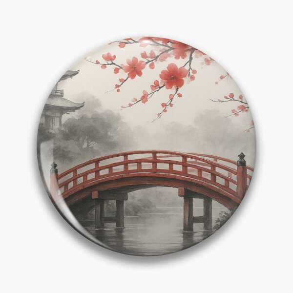 Artikelvorschau, Vermilion Bridge and Blossoms entworfen und verkauft von Kipepeo2025.
