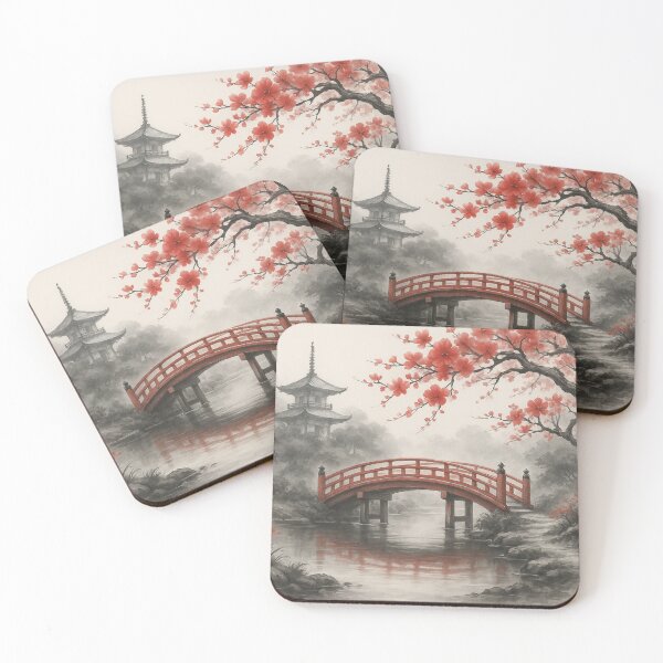 Artikelvorschau, Vermilion Bridge and Blossoms entworfen und verkauft von Kipepeo2025.
