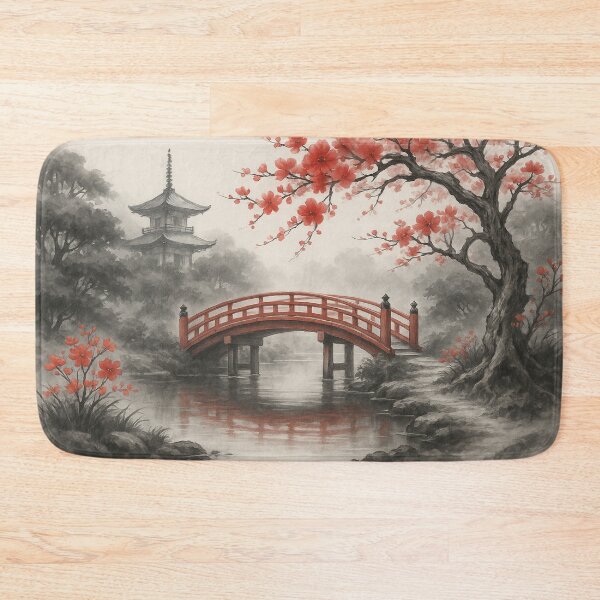 Item preview, Vermilion Bridge and Blossoms designed and sold by Kipepeo2025.