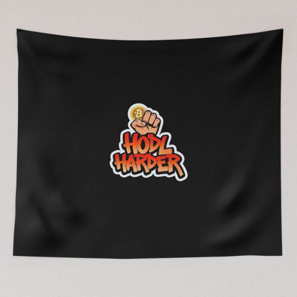 Item preview, Bitcoin Hodl Harder Graffiti Slogan designed and sold by RadDeck.