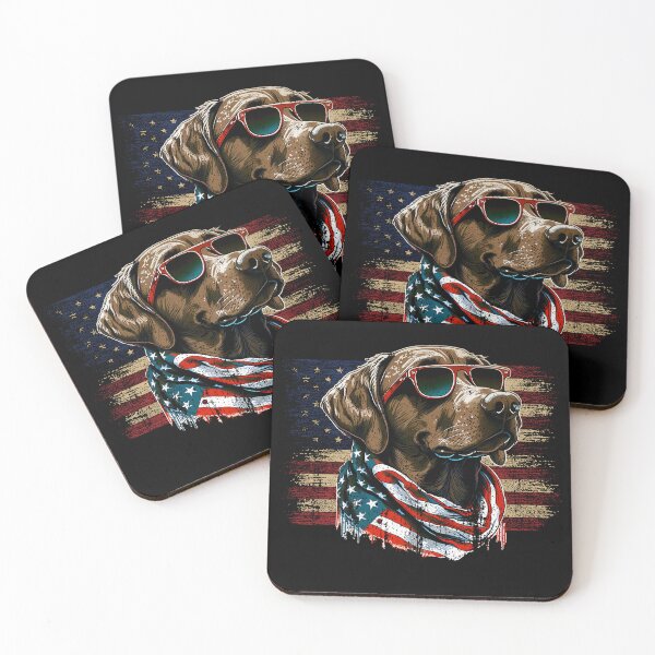 Item preview, American Flag Labrador Retriever 4th Of July USA designed and sold by Promise7Land.