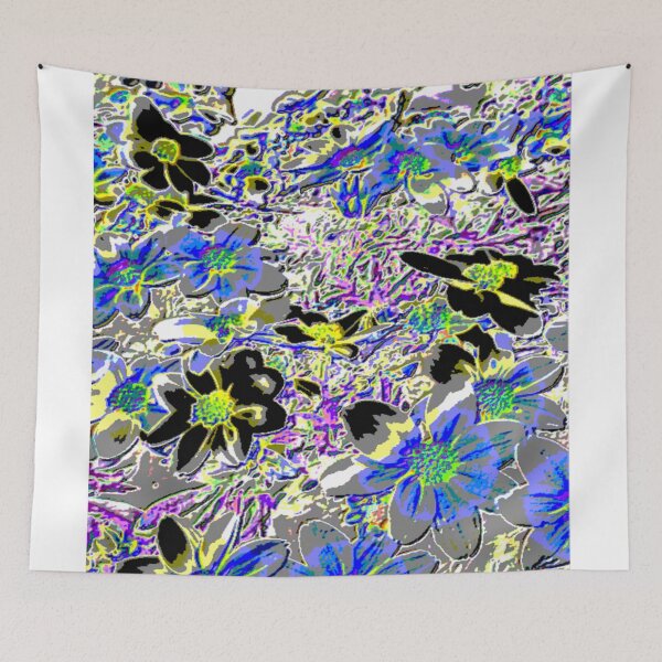 Item preview, flowerbed dark fun abstract floral art design designed and sold by SmashingDeals.