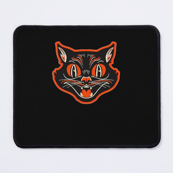 Item preview, Retro Vintage Halloween Angry Black Cat Growling Face designed and sold by HeatherAnng.