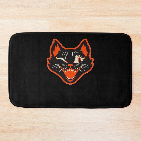 Item preview, Retro Vintage Halloween Black Cat Winking Face designed and sold by HeatherAnng.