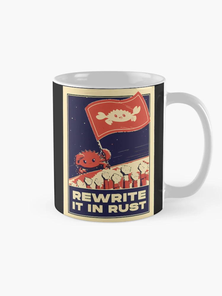 Thumbnail 3 of 6, Coffee Mug, Rewrite It In Rust   Rust Programming designed and sold by HeatherAnng.