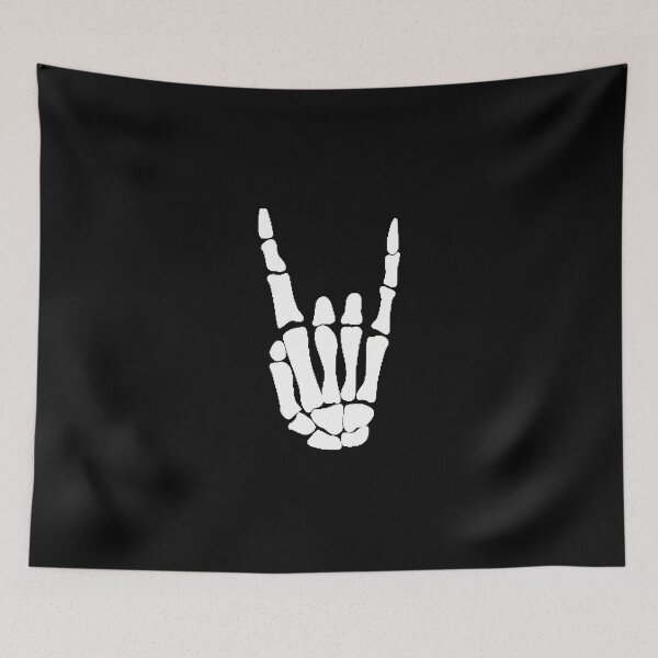 Item preview, Rock On Skeleton Hand Sign Patch Style designed and sold by HeatherAnng.
