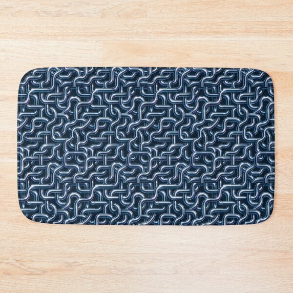 Item preview, 3D Chrome Pipes Pattern | Retro Futuristic Wallpaper designed and sold by Buzzink.