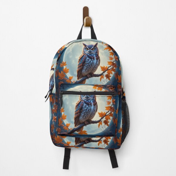 Item preview, Owl Perched Beneath Autumn Moon designed and sold by InezPhotography.
