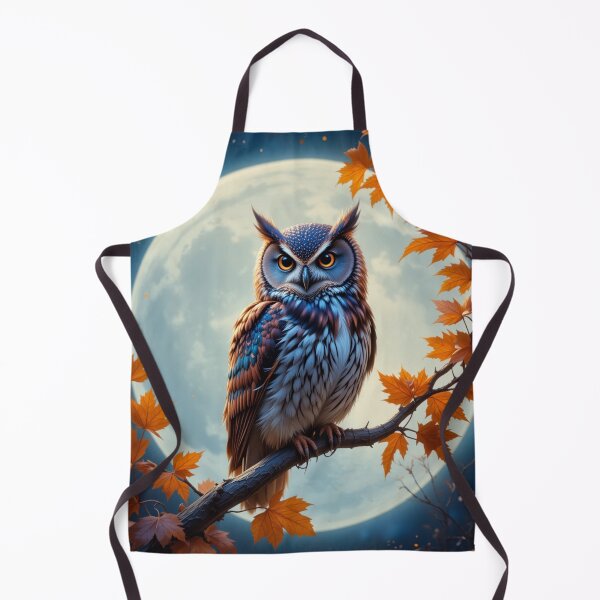 Item preview, Owl Perched Beneath Autumn Moon designed and sold by InezPhotography.
